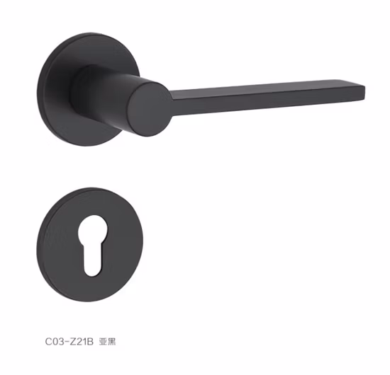 Moderna maniglia per serratura in lega di zinco a mortasa