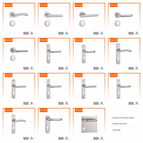 Maniglia per serratura quadrata in alluminio di vendita calda su Rosstte